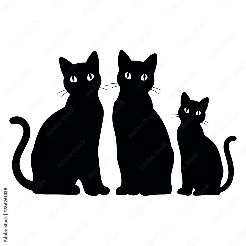 Fototapeta premium Cat silhouette Vector