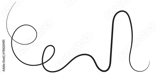 vintage Vector elegant line calligraphy divider and separator, swirl and corner decorative ornament. Floral line design element. Flourish curl element for invitation or vector illustration.  photo