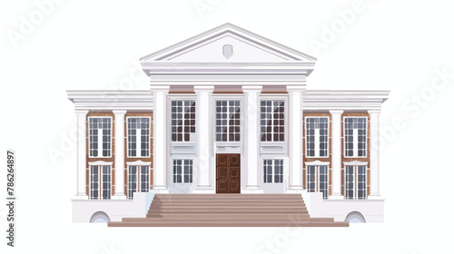 Front view of court house bank university or governmen