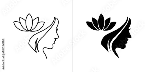 Beauty & spa editable stroke and solid web icon set. Vector illustration