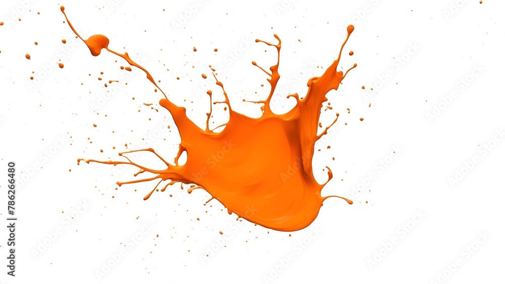 orange paint splash