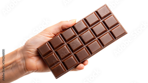 Chocolate Bar on White Background: A Delicious Sweet Snack