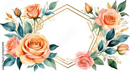 beautiful floral wreath wedding invitation card template