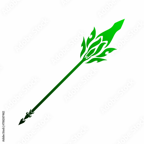 graphic vector illustration of tribal art design spear weapon for elements