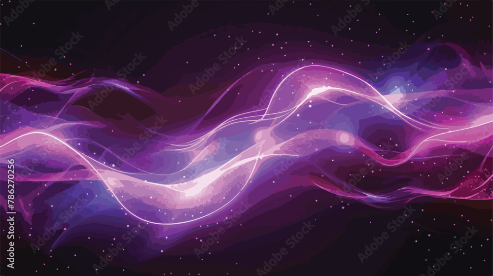 Luminous neon shape wave abstract light effect vector