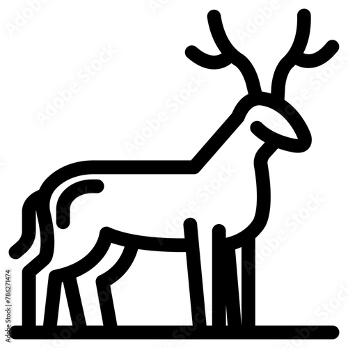 reindeer icon, simple vector design