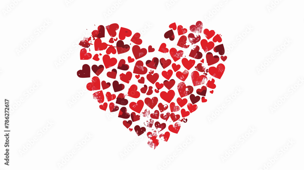 Love Heart Silhouette. Love Heart Vector Illustration.