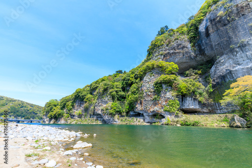                                           Spring blue cave. Ooita Pref  Nakatsu City.