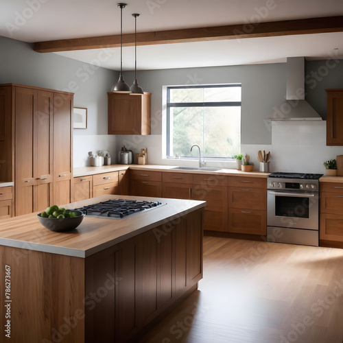 Elegant kitchen design with modern, elegant furniture