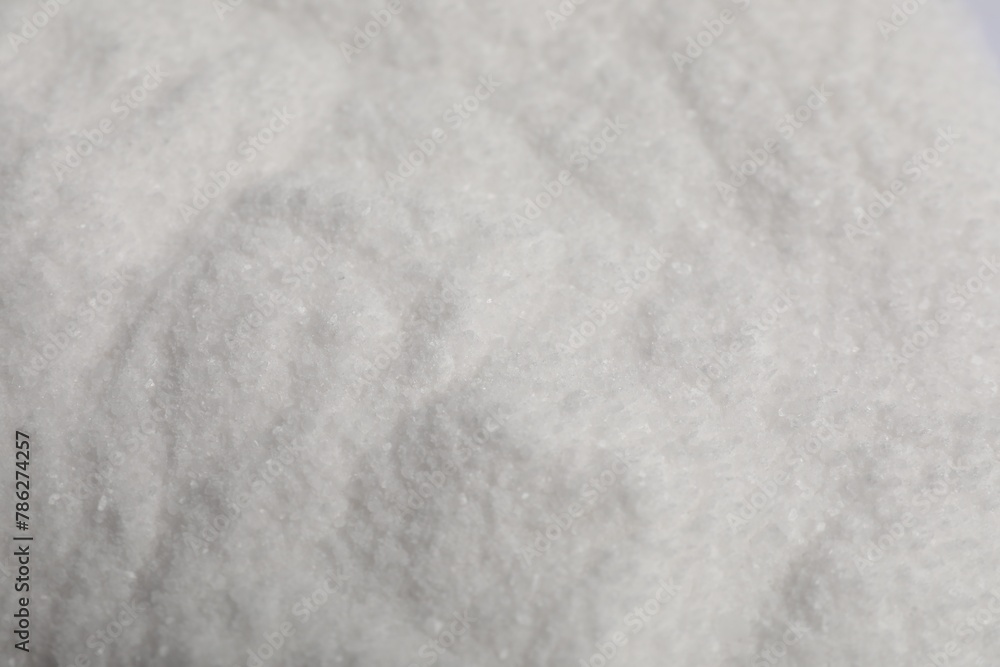 Fototapeta premium White natural salt as background, closeup view