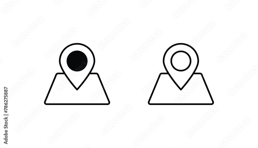 Maps icon design with white background stock illustration