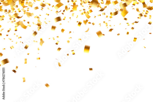 Gold confetti effect png, transparent background