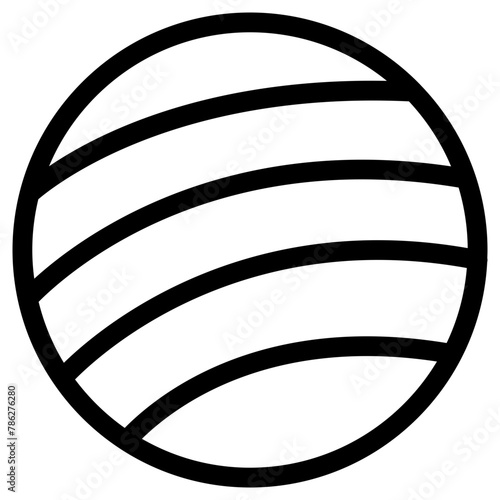 planet icon, simple vector design