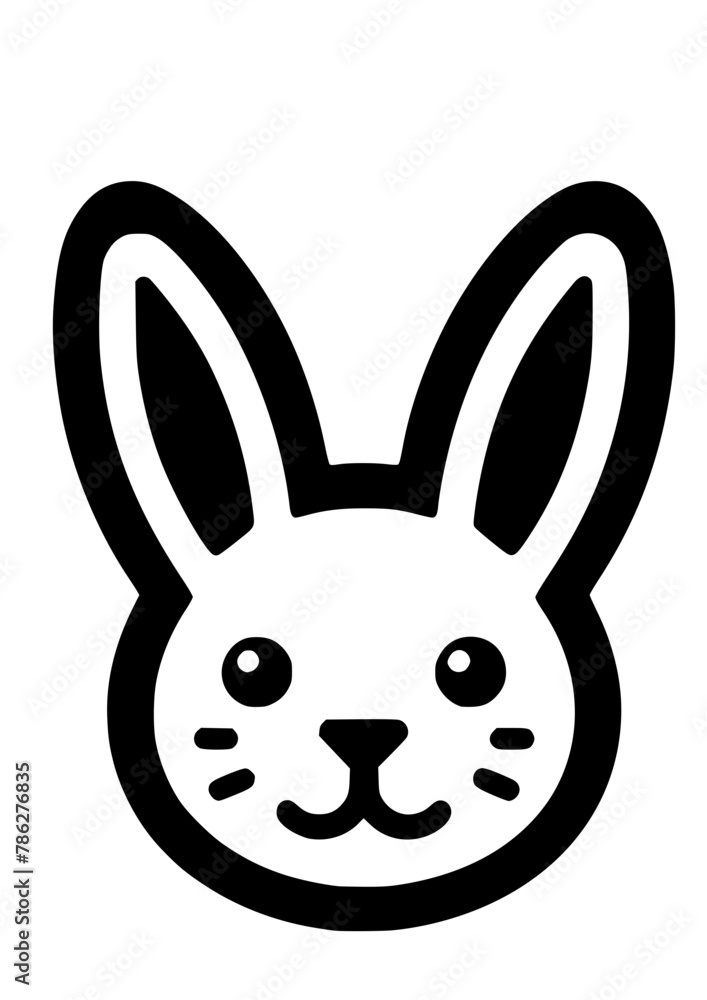Bunny Face SVG, Digital Download, Svg, Jpeg, Png, Easter Bunny, Bunny Face, Cute, Happy Easter, Tooth, Rabbit SVG, Bunny Silhouette, Bunny Clipart