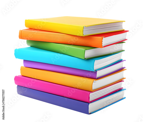Wallpaper Mural Stack of colorful books isolated on transparent background. PNG format Torontodigital.ca