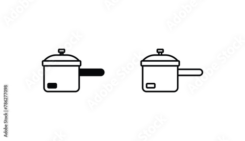 Pot icon design with white background stock illustration
