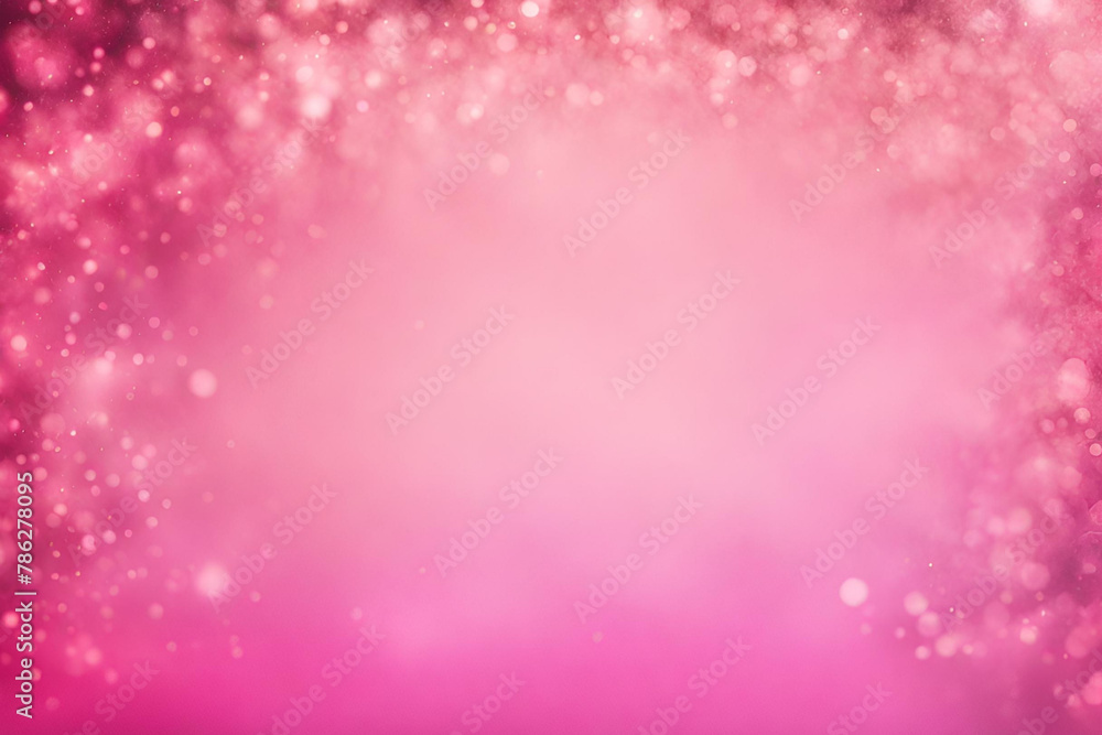 Pink bokeh , a normal simple grainy noise grungy empty space or spray texture , a rough abstract retro vibe shine bright light and glow background template color gradient