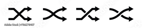 Refresh arrows. Shuffle icons. Refresh vector icon set. Refresh, rotate, reuse, reset, redo arrow icon set. stock illustration-02