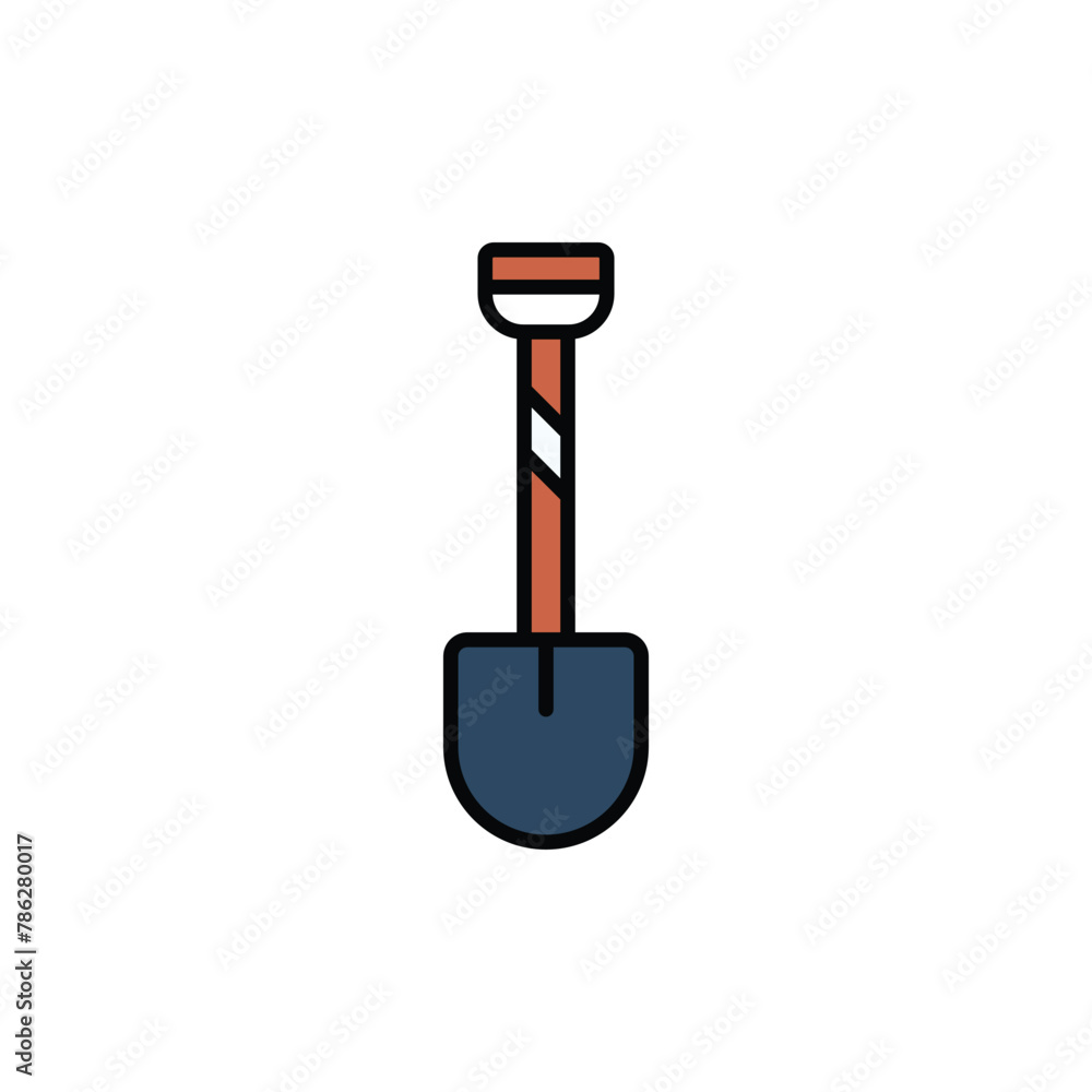 Shovel icon design with white background stock illustration Shovel icon design with white background stock illustration