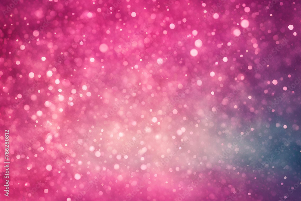 Pink bokeh , a normal simple grainy noise grungy empty space or spray texture , a rough abstract retro vibe shine bright light and glow background template color gradient