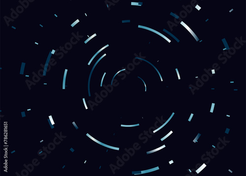3D Circle with Abstract Pattern Geometric Line, Dot. Technology Silhouette Cyber, Hi-tech. Background Rings, Ripple for Advertising, Web, Social Media, Poster, Banner, Cover. 