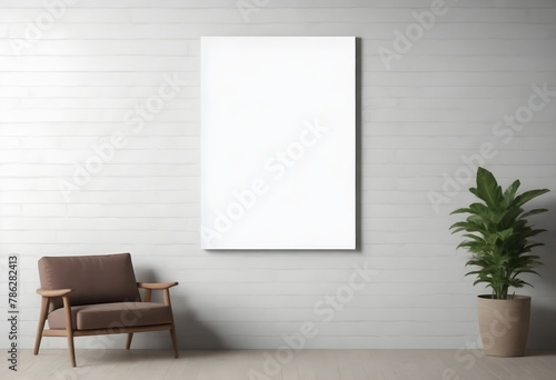 Frame mockup, ISO A paper size. Living room wall poster mockup. Interior mockup with house background. Modern interior design. 