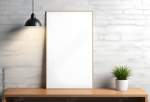 Frame mockup, ISO A paper size. Living room wall poster mockup. Interior mockup with house background. Modern interior design. 