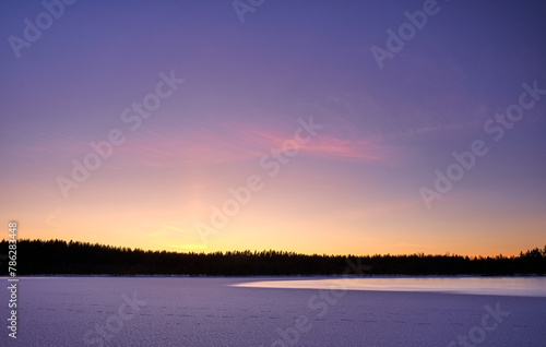 sunset over the lake © PekkaLinna