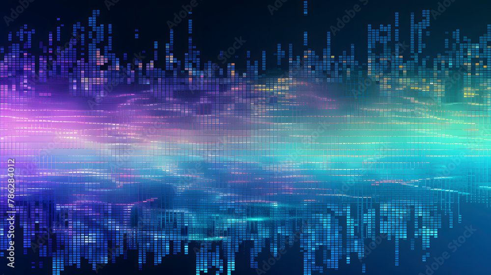 Fototapeta premium Digital technology transparent data abstract graphic poster web page PPT background