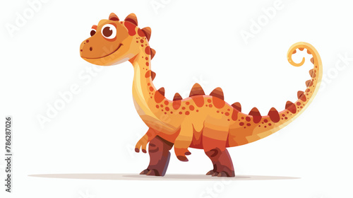 Cute dinosaur isolated on white background. Vector Illustration