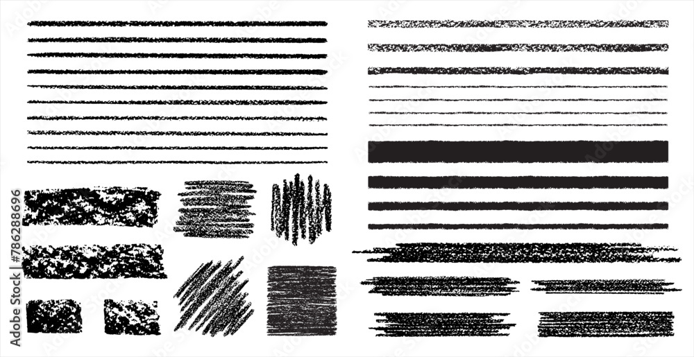 Fotografi Textured stripes, scribbles, lines collection
