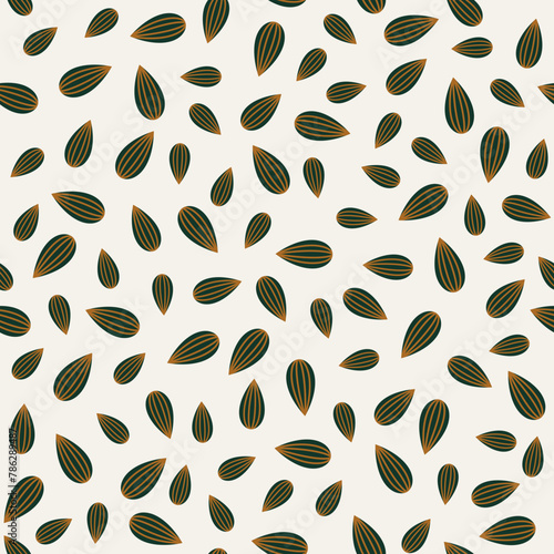 Sunflower seeds seamless pattern. 