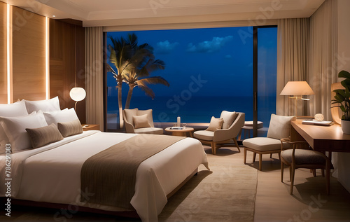 Beachside hotel room in the moonlight © Design_Stock