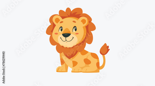 Cute playful lion vector design safari theme jungle an