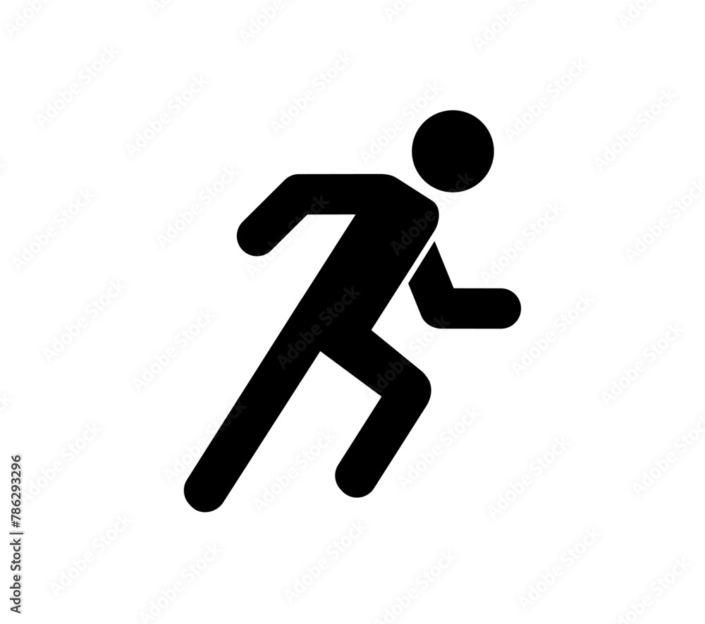 Man walk and run icon set . People symbol . Vector illustration