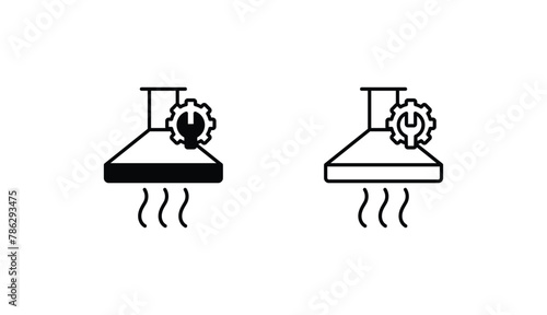 Extractor icon design with white background stock illustration