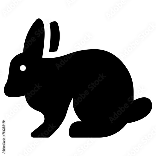rabbit icon, simple vector design