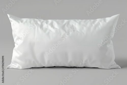 Modern white pillow mockup for bed aesthetic cushion insert in stylish bedding branding