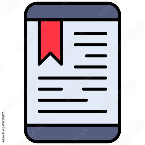 Article, book, bookmark, mobile, online, study, tablet Icon