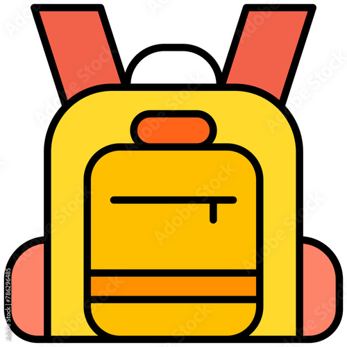 Bag, bagpack, school, doodle, student Icon