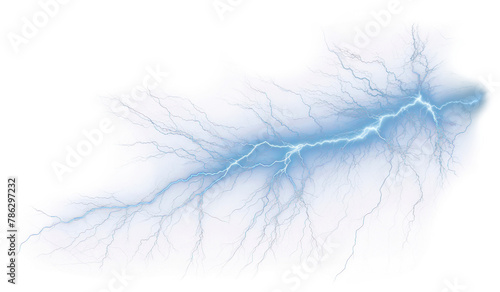 PNG Blue thunder effect, transparent background