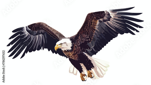 Eagle illustration vector for t-shirt mascot flat vector photo