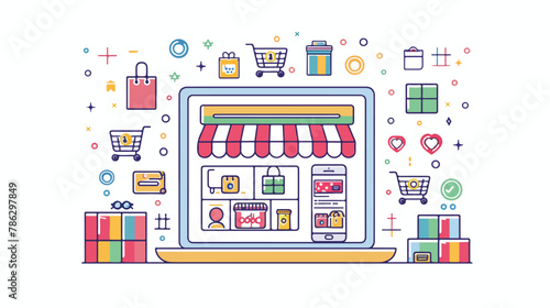 Ecommerce business concept. Purchasing goods