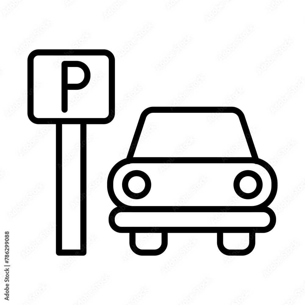 Parking line icon