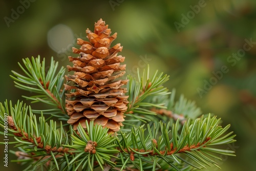 a cone on a pine tree