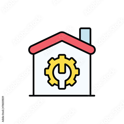 Appliance Repair icon design with white background stock illustration
