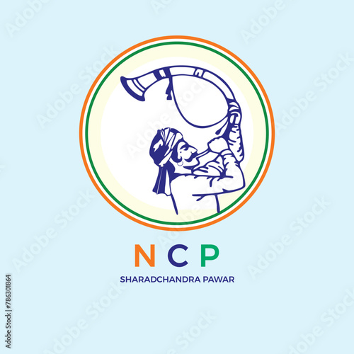 Nationalist Congress Party election symbol. 