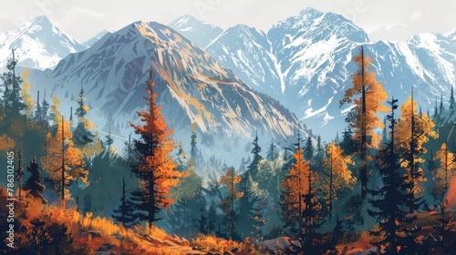 Autumn Mountain Forest