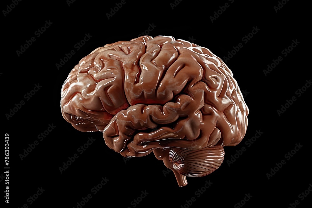 3d brain isolated on black backgruond 3d brain isolated on black backgruond