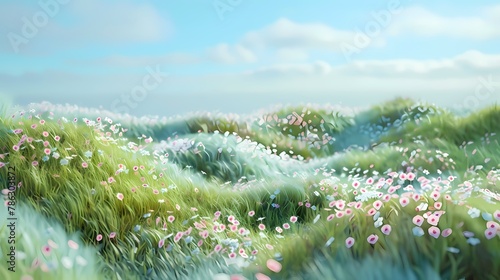 Color fantasy grass landscape abstract poster background